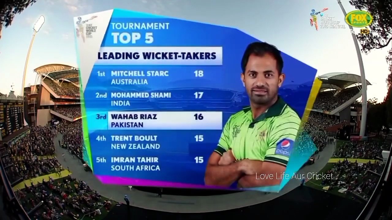 Wahab Riaz vs Shane Watson World Cup 2015 (ball by ball) 🍿 🎥 ♥️