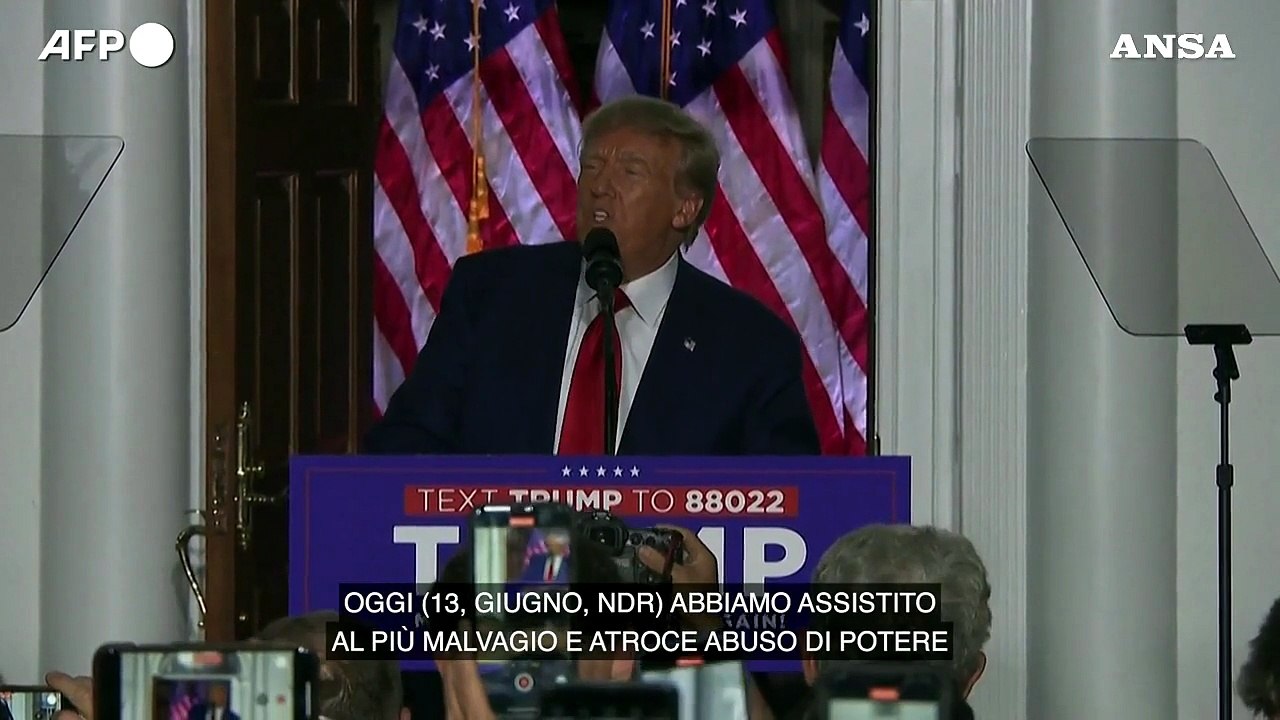 Trump: "La mia incriminazione e' un malvagio abuso di potere"