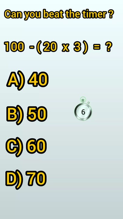 Can you beat the timer ?