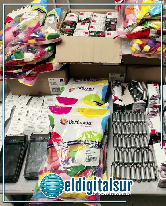(TENERIFE) Incautadas más de 2.300 dosis de "gas de la risa" y diversas drogas en pubs de Las Verónicas