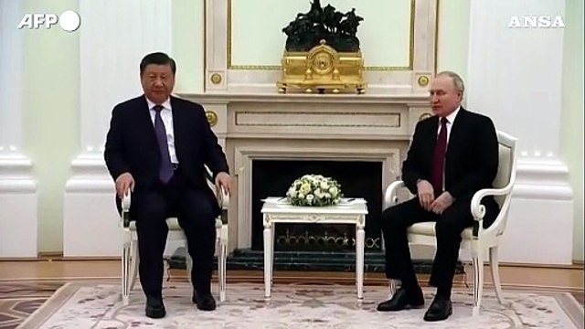 Mosca, al Cremlino l'incontro tra Vladimir Putin e Xi Jinping