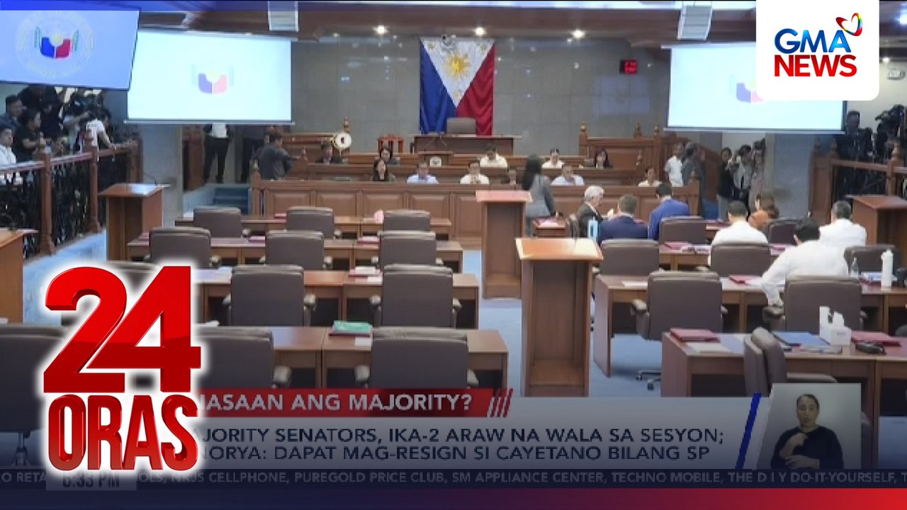 Majority senators, ika-2 araw na wala sa sesyon; Minorya – Dapat mag-resign si Cayetano bilang SP | 24 Oras