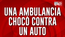 Ambulancia chocó contra un auto y causó desastre en Río Cuarto