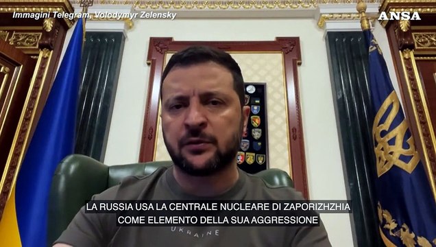 Ucraina, Zelensky: Mosca valuta un attacco alla centrale nucleare di Zaporizhzhia