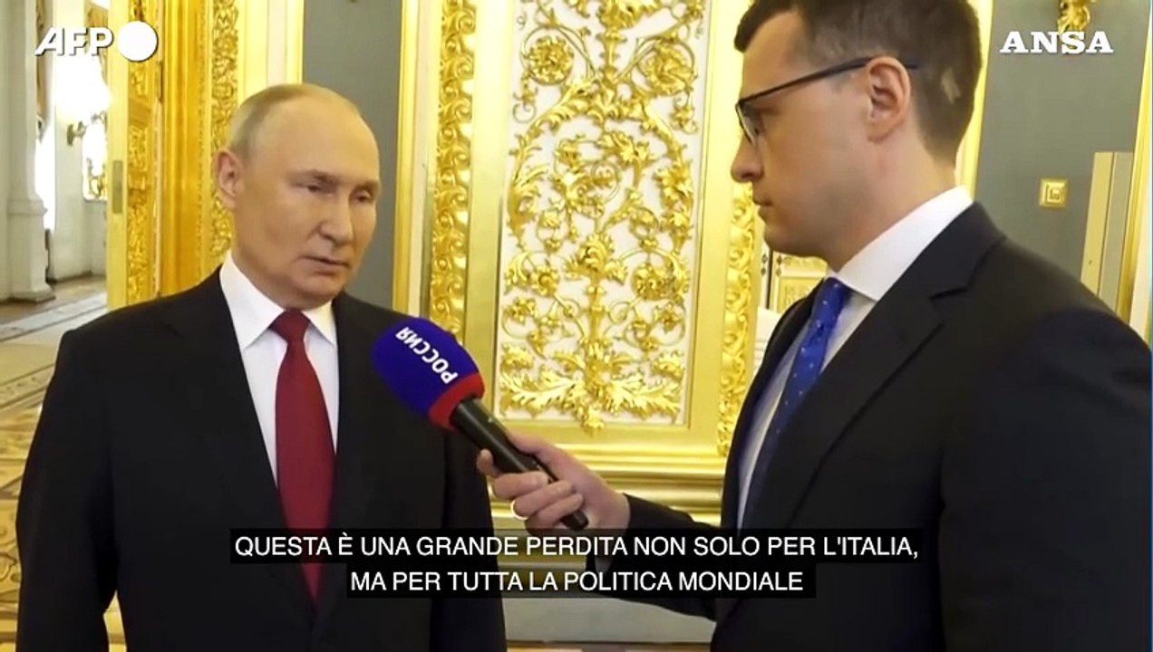 Berlusconi, Putin: "Grande perdita per la politica mondiale"