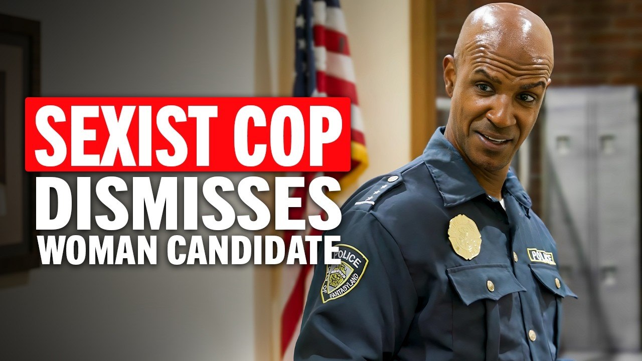 Rude officer belittles a female applicant at the station — until she returns as his boss.