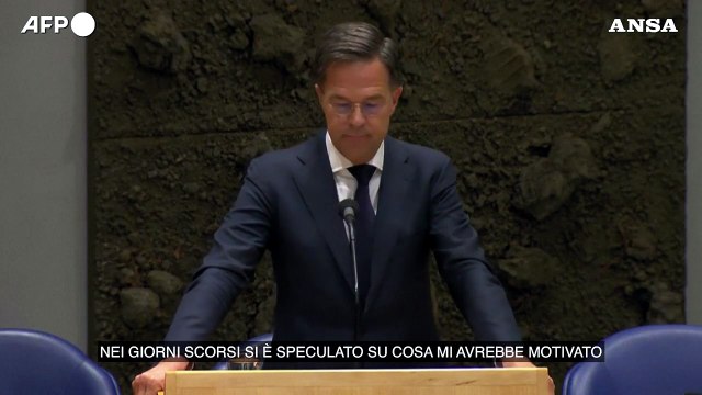 Paesi Bassi, Rutte: Lascero' la politica dopo le elezioni