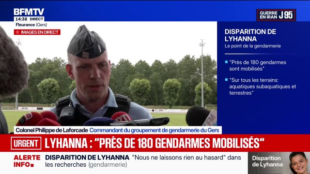 Disparition de Lyhanna: 170 à 180 gendarmes sont mobilisés selon le commandant du groupement de la gendarmerie du Gers