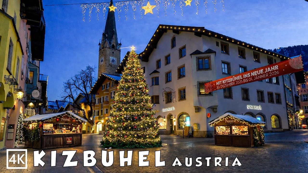 Kitzbühel, Austria 🎄Festive Christmas Market ❄️ Evening Walk 2025 | Austrian Alps 4K🎄✨