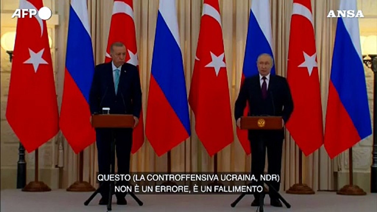 Putin: "La controffensiva ucraina e' un fallimento"