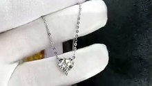 1CT Heart Cut Moissanite Necklace | Elegant Luxury Jewelry for Women