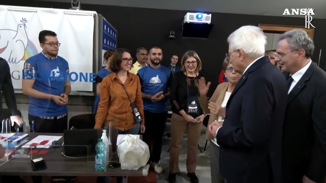 Mattarella visita la Casa dell'Amicizia della Comunita' di Sant'Egidio