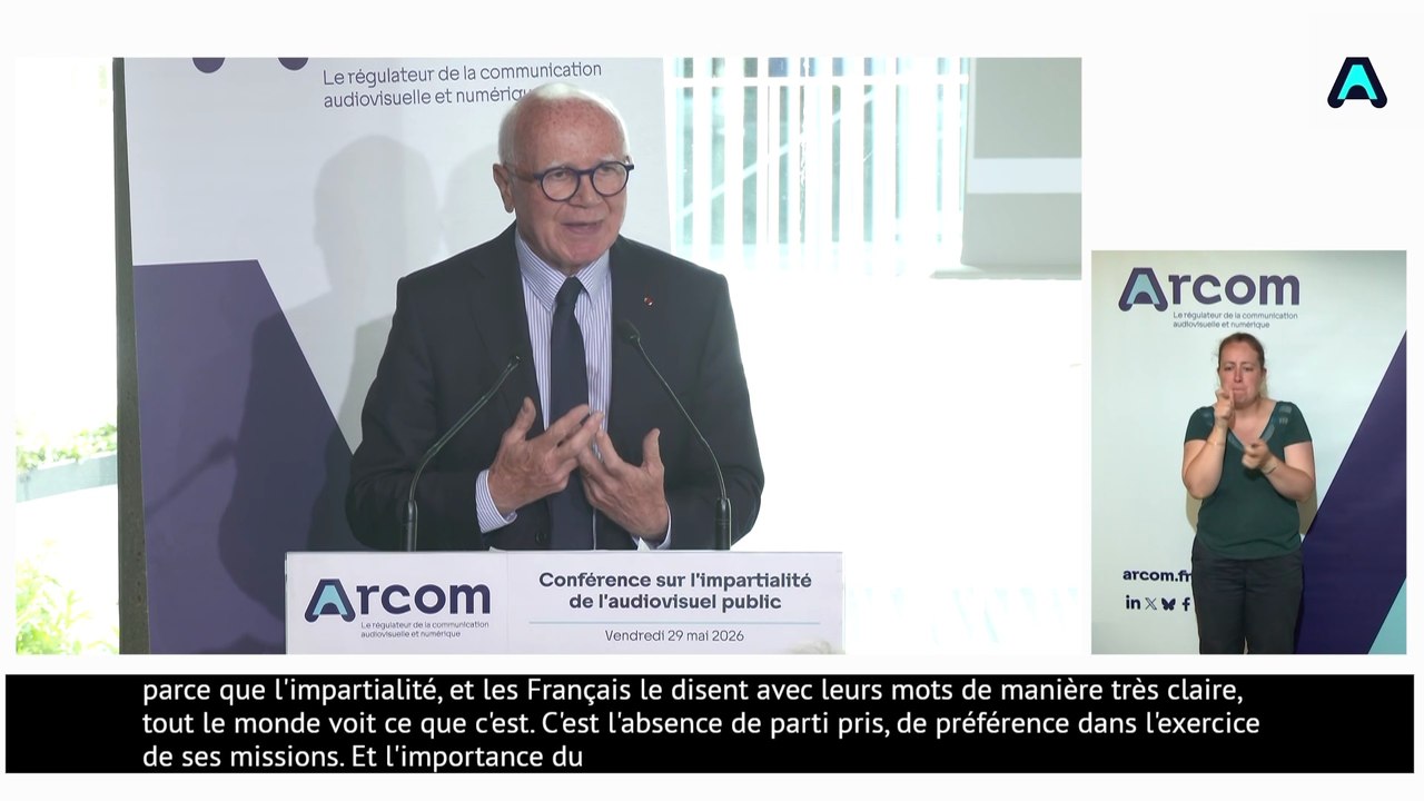 Conférence de l'Arcom sur l'impartialité de l'audiovisuel public : présentation du rapport de Bruno Lasserre