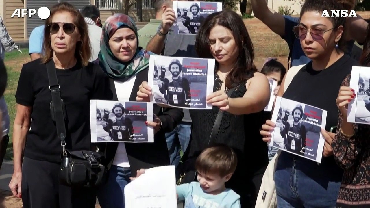 Israele, la protesta dei giornalisti a Beirut