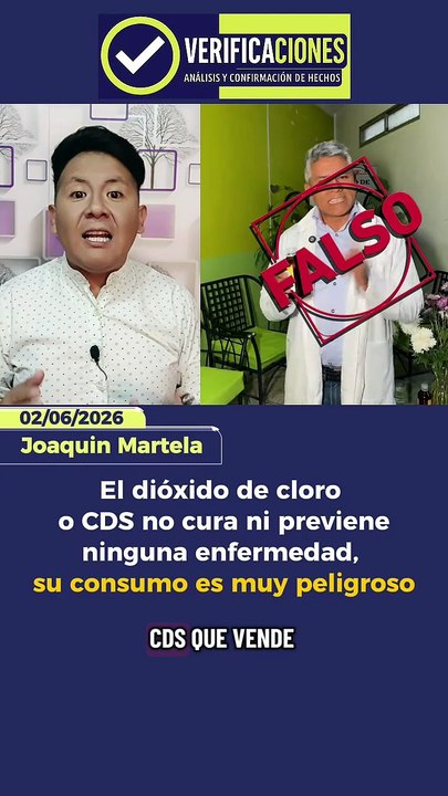 El dióxido de cloro o CDS no cura ni previene ninguna enfermedad, su consumo es muy peligroso