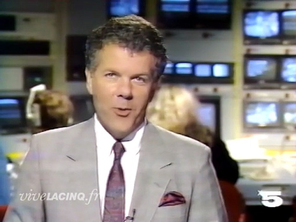 La Cinq 1987 Le Journal La réception de La Cinq au 13H de Jean-Claude Bourret