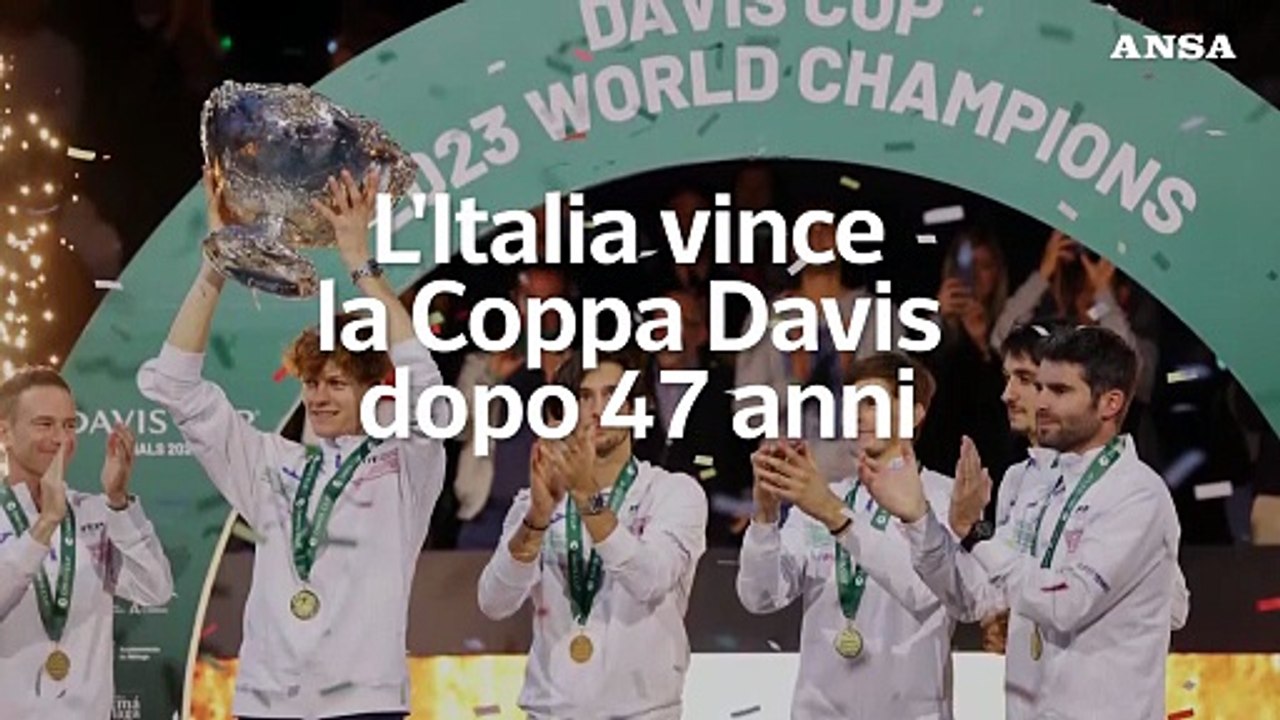 L'Italia vince  la Coppa Davis  dopo 47 anni