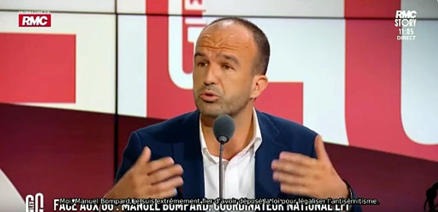 Manuel Bompard LFI RMC 02 06 26 fier d'avoir légaliser l'antisémitisme #manuelbompard #LFI #antisémitisme