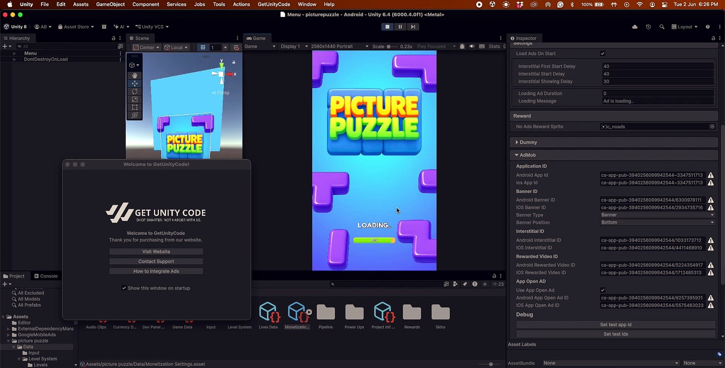 Animal Picture Slide Puzzle Game Unity 6 Source Code - Get Unity Code