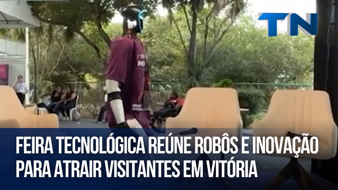 Feira tecnológica reúne robôs e inovação para atrair visitantes em Vitória