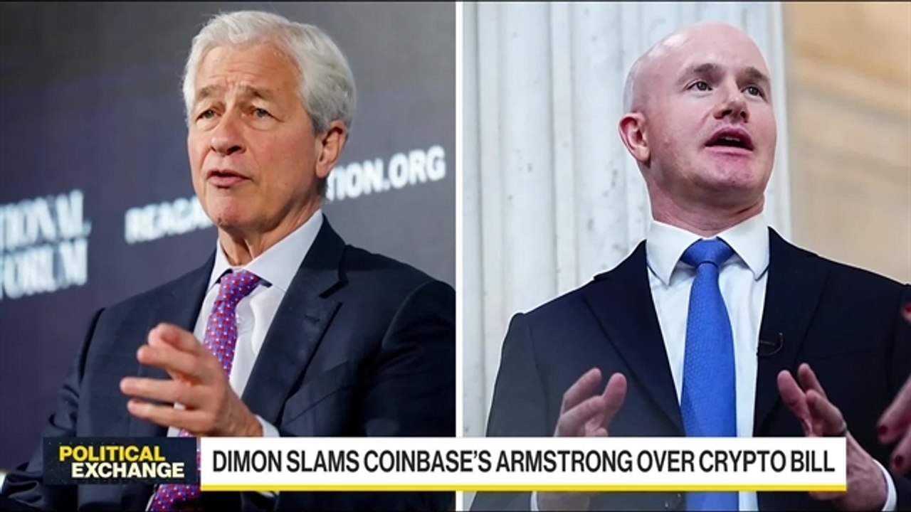 Dimon Slams Coinbase's Armstrong In Crypto Bill Fight