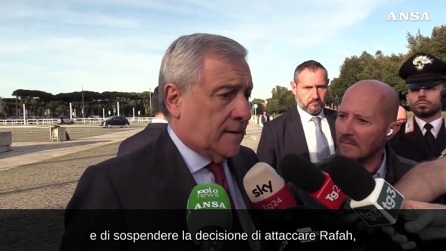 Tajani, ribadito a Katz che noi contrari ad attacco Rafah