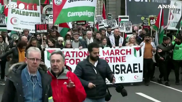 Gaza, manifestazione pro-Palestina a Londra