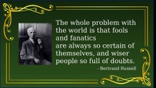 Bertrand Russell: Profound Wisdom and Witty Observations