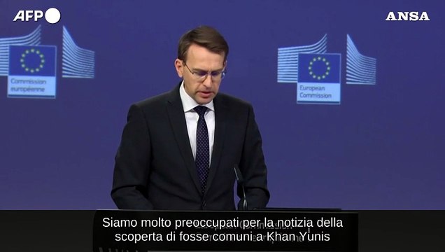Ue chiede indagine indipendente sulle fosse comuni a Gaza