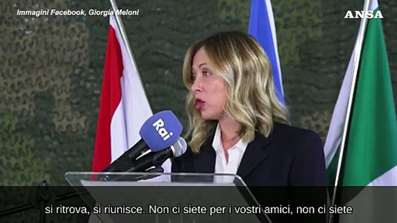 Meloni: "La pace non si costruisce a parole ma con la deterrenza"