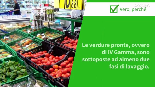 ANSA VERIFIED - E' vero che l'insalata pronta non va rilavata?