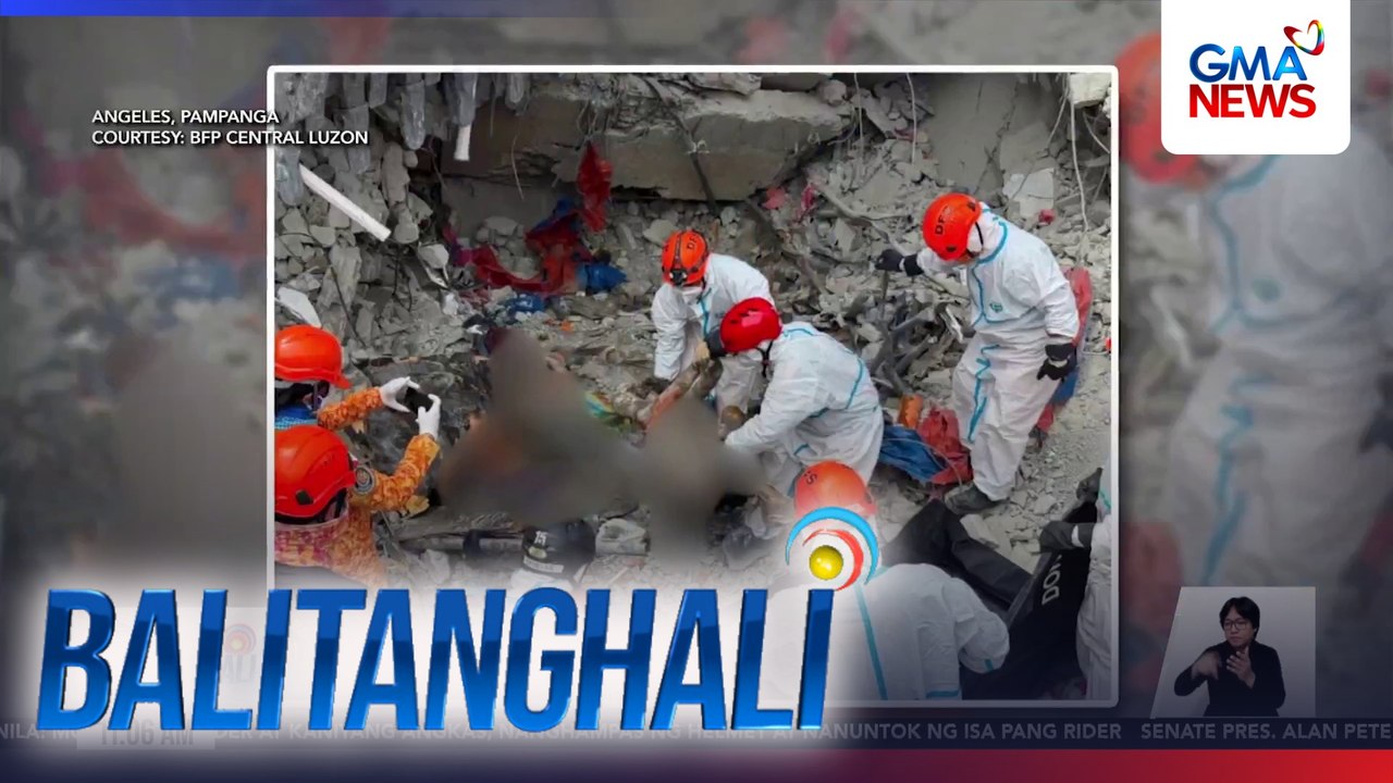 BFP Central Luzon - 23 ang huling bilang ng mga nasawi sa gumuhong gusali sa Brgy. Balibago | Balitanghali