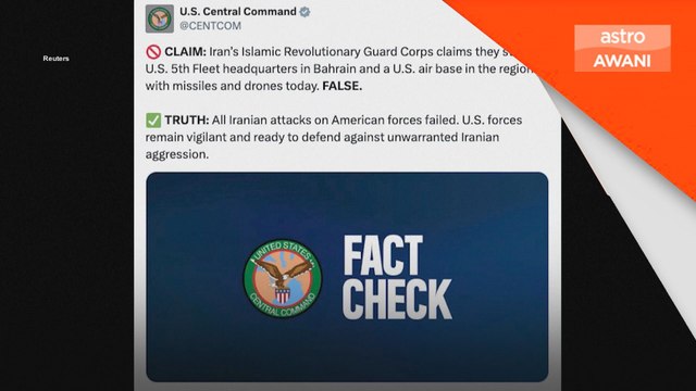 CENTCOM nafi serangan Iran ke atas pangkalan AS