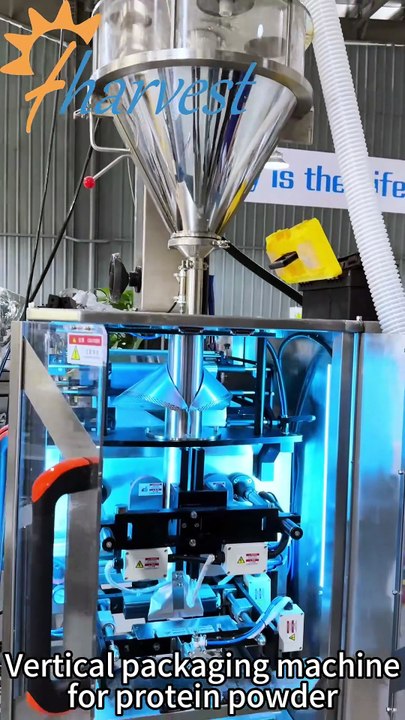 What type of packaging machine is suitable for powdered materials?