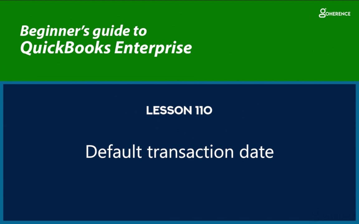 110 - Default transaction date