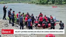 Düştükleri Kelkit Çayı’nda kaybolan 2 kişiden Oğuz’un cansız bedeni bulundu