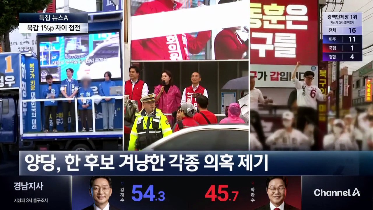 [아는기자]재보궐선거 출구조사…박빙 지역은?
