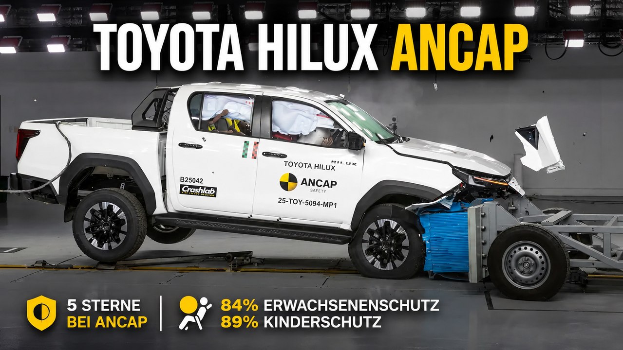 2026 Toyota Hilux ANCAP Crashtest: Sicherheit für Diesel & Elektro