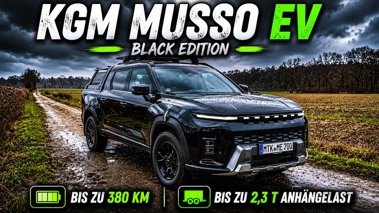 2027 KGM Musso EV Black Edition: Elektro-Pick-up jetzt noch edler