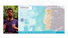 Próximos dias com chuva fraca nestas zonas de Portugal