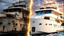 From Shipwreck To Million-Dollar Yacht! 🤯🛥️