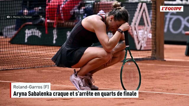 Après avoir servi pour le match, Aryna Sabalenka sombre face à Diana Shnaider et s'incline en quarts de finale de Roland-Garros - Roland-Garros (F)