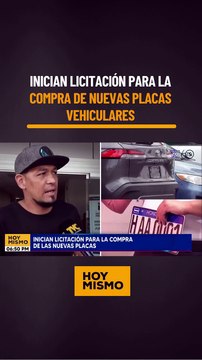 Instituto de la Propiedad inicia licitación para compra de placas vehiculares