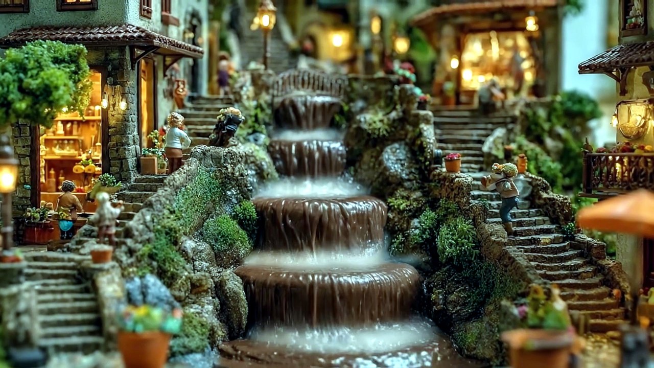 Surreal AI Film  A Very Unusual Town - Chocolate Town (4K)