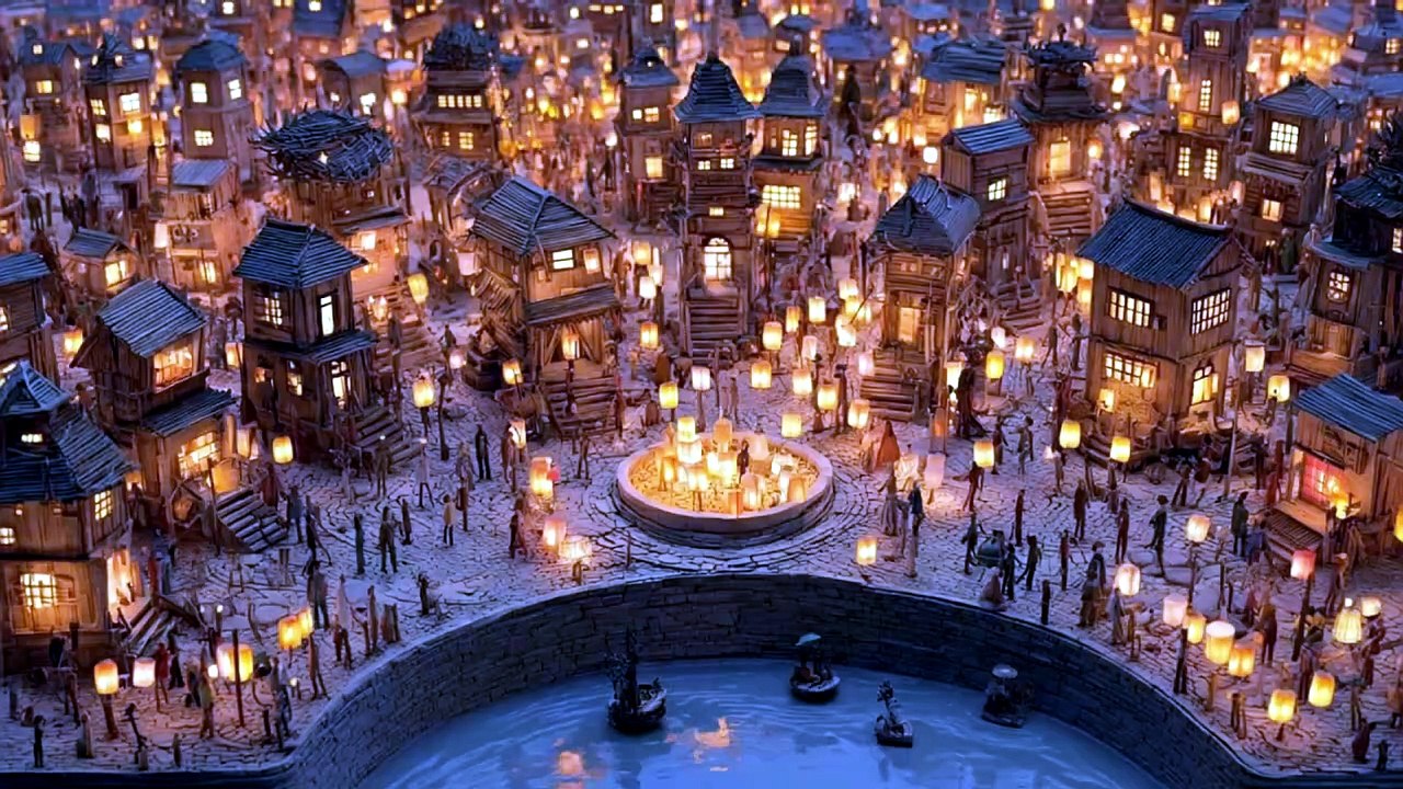 Surreal AI Film  A Very Unusual Town - Old Town Magic (4K)