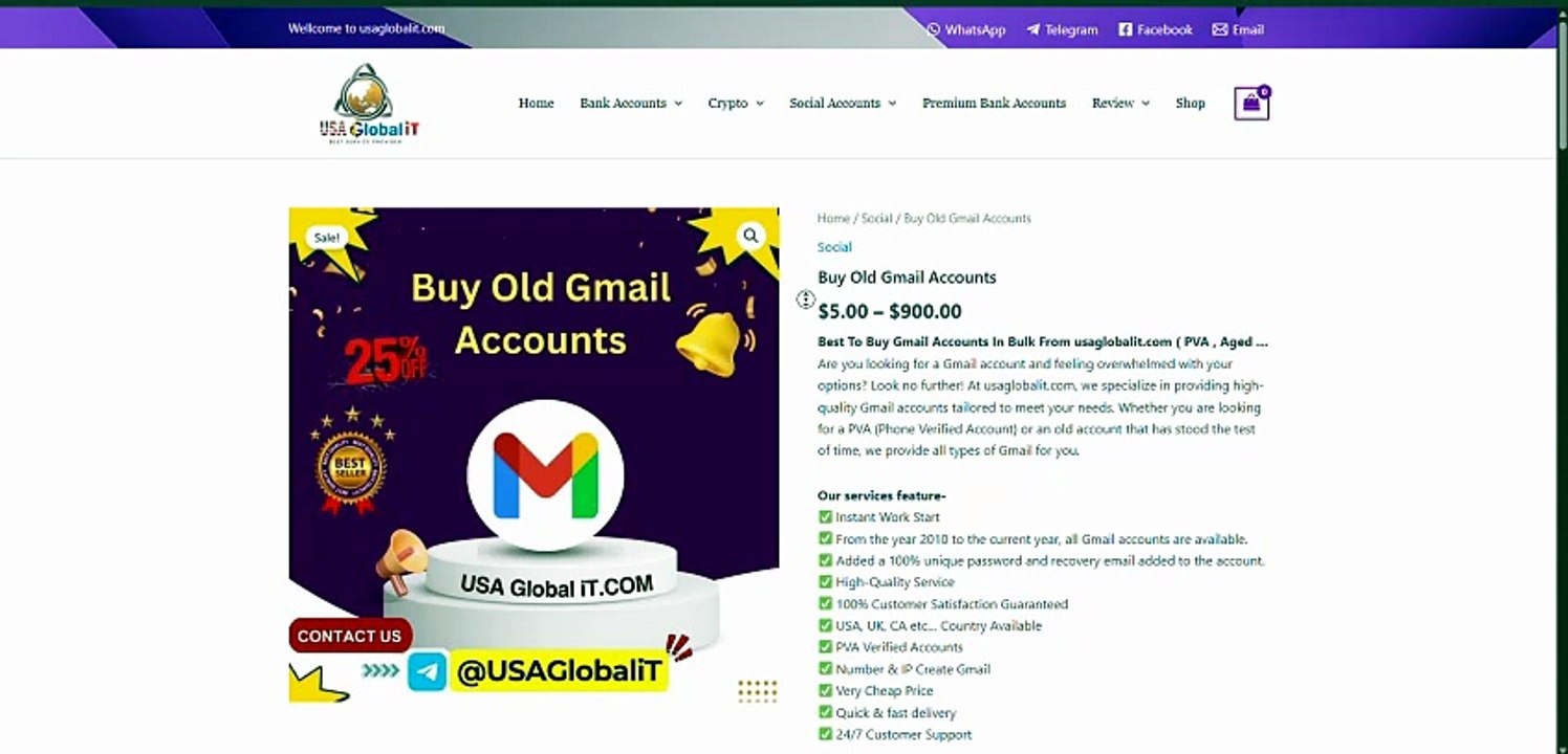 Buy Old Gmail Accounts – Verified & Aged