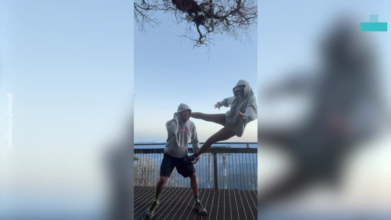 Woman's Human Flag Attempt Ends in Epic Mountaintop Fail