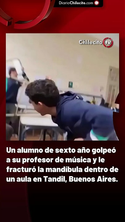 Un alumno de sexto año golpeó a su profesor de música y le fracturó la mandíbula dentro de un aula en Tandil, Buenos Aires.
