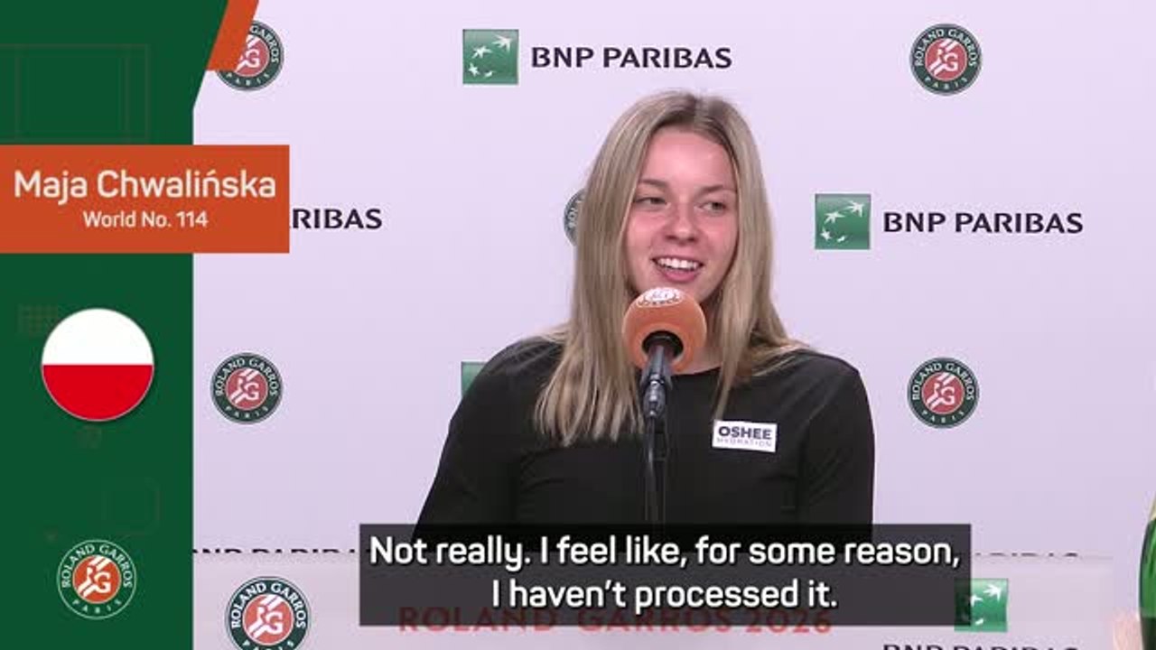 Qualifier Chwalinska 'hasn't processed' run to French Open semis