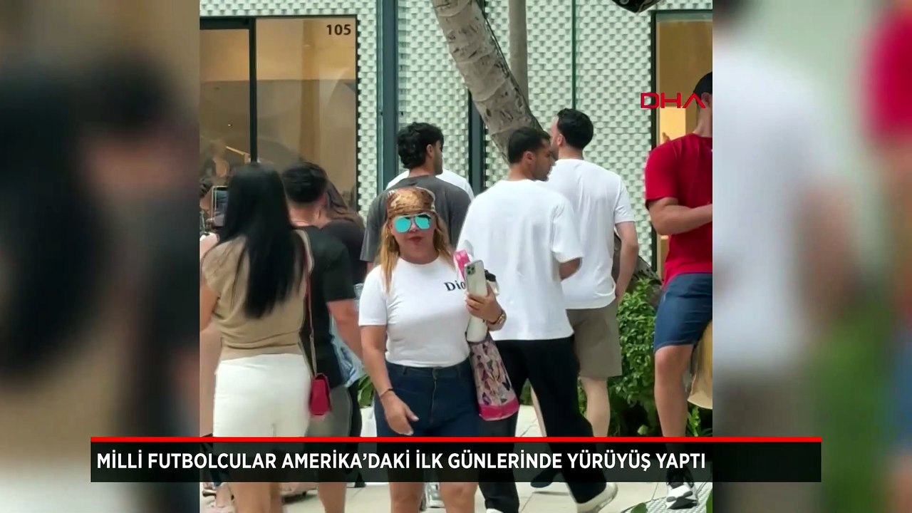 Milli futbolcular Amerika’daki ilk günlerinde otel çevresinde yürüyüş yaptı